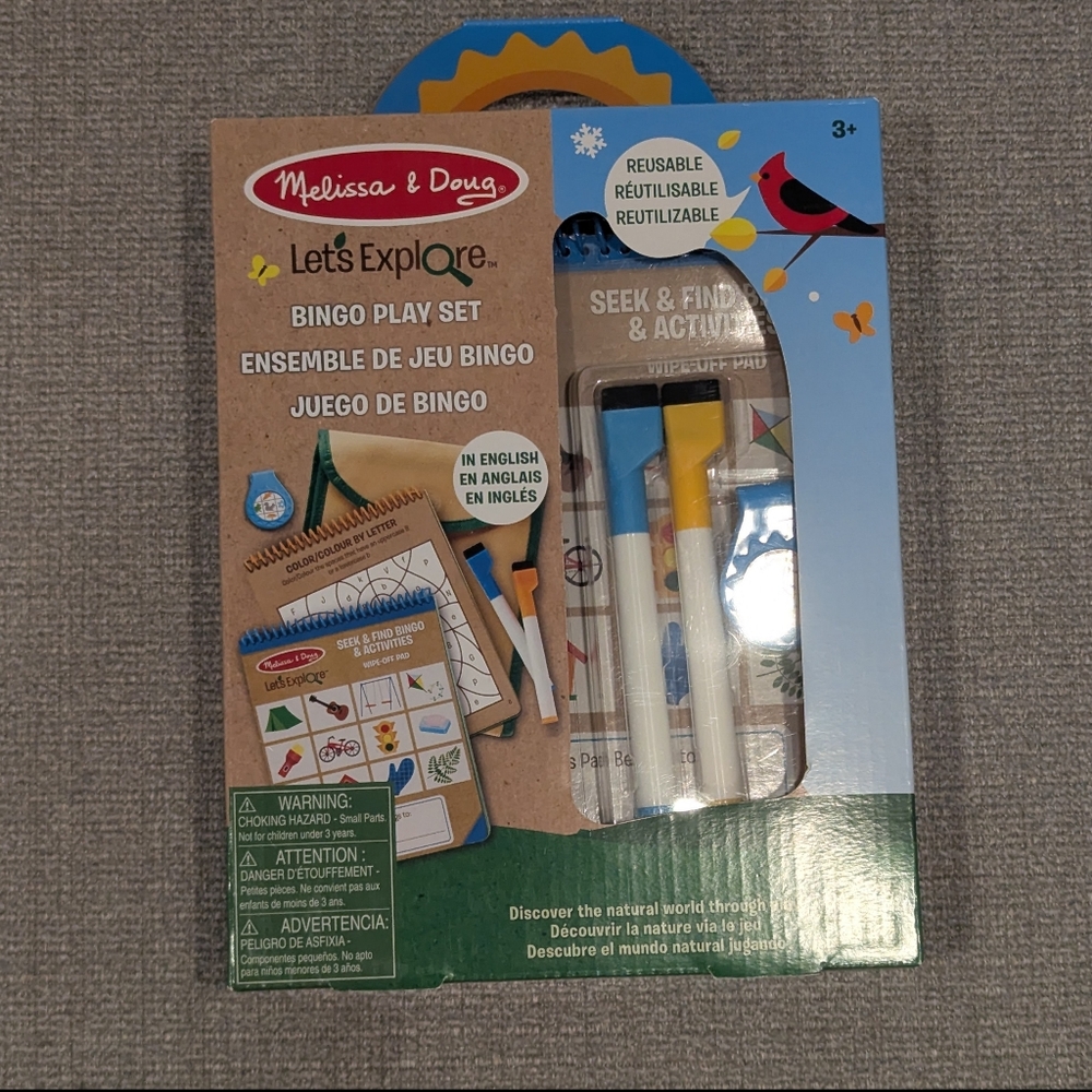 Melissa & Doug Let's Explore Seek & Find Bingo Play Set New